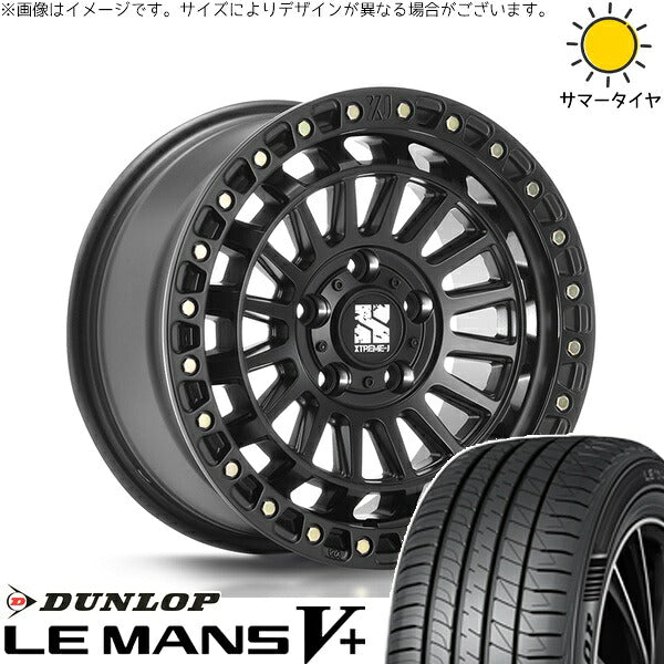 ダンロップ ルマンファイブ 215/50R17 ＋ XTREME-J XJ08 サテンブラック 17インチ 7.5J +42 5H114.3P サマー・ホイール4本セット。1枚目。