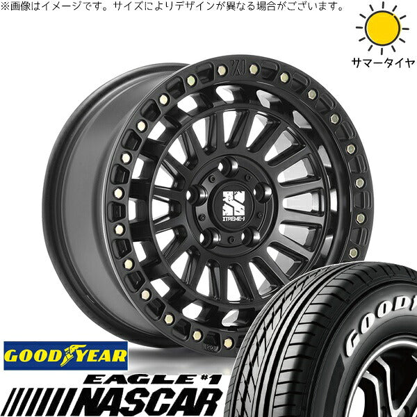 グッドイヤー イーグル ナスカー 215/65R16 ＋ XTREME-J XJ08 サテンブラック 16インチ 7J +35 5H114.3P サマー・ホイール4本セット。1枚目。