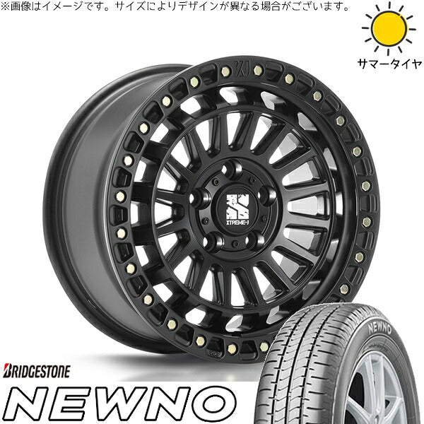 ブリヂストン ニューノ 215/65R16 ＋ XTREME-J XJ08 サテンブラック 16インチ 7J +35 5H114.3P サマー・ホイール4本セット。1枚目。