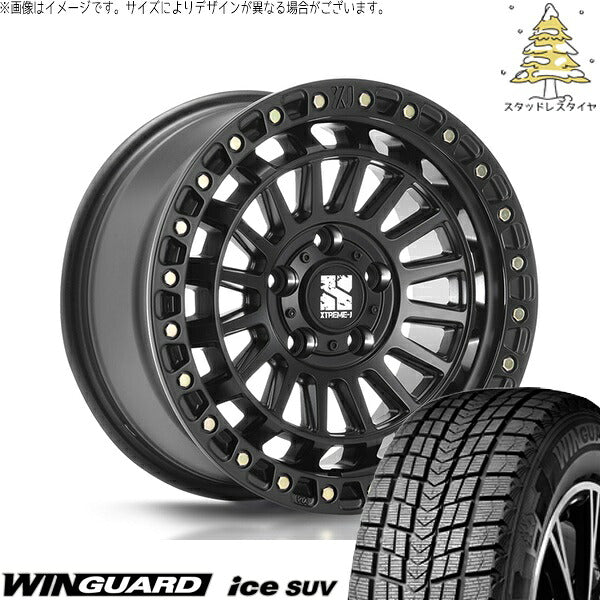 ネクセン ウィンガードアイス SUV 235/60R18 ＋ XTREME-J XJ08 サテンブラック 18インチ 8J +40 5H114.3P スタッドレス・ホイール4本セット。1枚目。