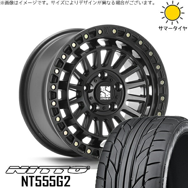 ニットー NT555G2 225/40R18 ＋ XTREME-J XJ08 サテンブラック 18インチ 8J +40 5H114.3P サマー・ホイール4本セット。1枚目。
