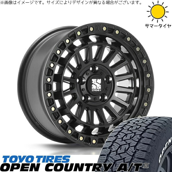 トーヨータイヤ オープンカントリー A/T3 235/70R16 ＋ XTREME-J XJ08 サテンブラック 16インチ 7J +35 5H114.3P サマー・ホイール4本セット。1枚目。