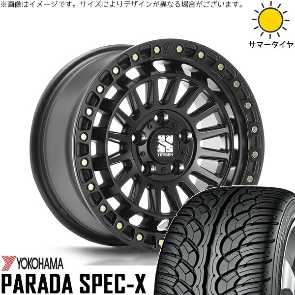 ヨコハマタイヤ パラダ Spec-X PA02 235/60R18 ＋ XTREME-J XJ08 サテンブラック 18インチ 8J +40 5H114.3P サマー・ホイール4本セット。1枚目。