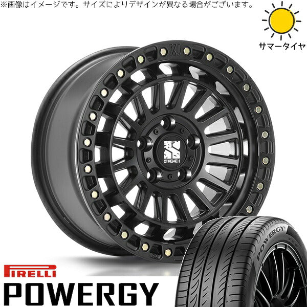 ピレリ パワジー 205/65R16 ＋ XTREME-J XJ08 サテンブラック 16インチ 7J +35 5H114.3P サマー・ホイール4本セット。1枚目。