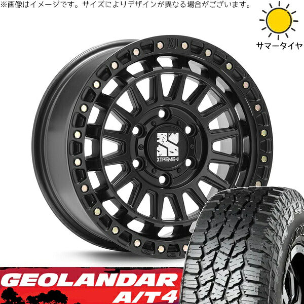 ヨコハマタイヤ ジオランダー A/T4 G018 285/65R18 ＋ XTREME-J XJ08 サテンブラック 18インチ 8J +50 6H139.7P サマー・ホイール4本セット。1枚目。