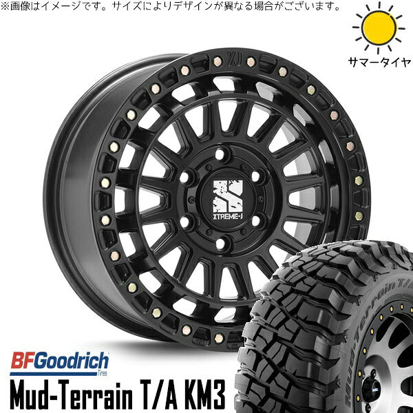 BFグッドリッチ マッドテレーン T/A KM3 275/65R18 ＋ XTREME-J XJ08 サテンブラック 18インチ 8J +50 6H139.7P サマー・ホイール4本セット。1枚目。