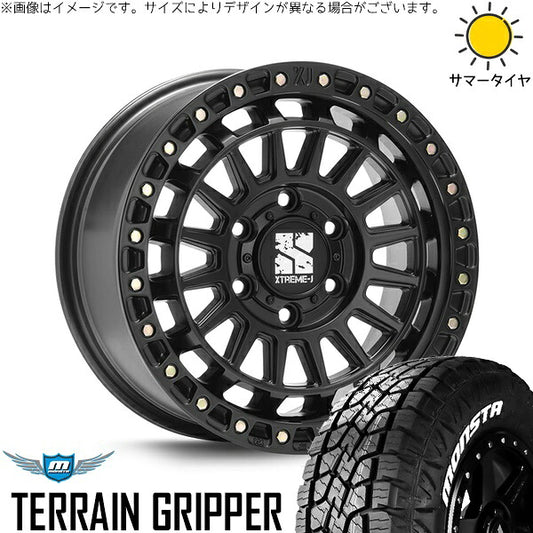 モンスタタイヤ テレーングリッパー (TERRAIN GRIPPER) 265/70R17 ＋ エクストリームJ XJ08 サテンブラック 17インチ 8J +20 6H139.7P サマー・ホイール4本セット。1枚目。