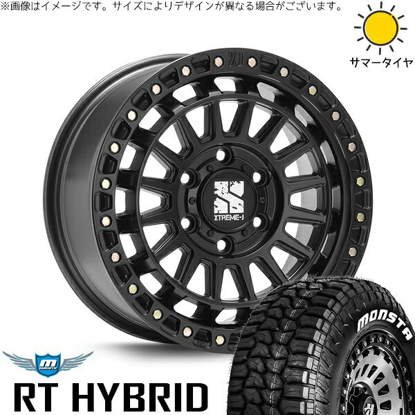 モンスタタイヤ RT ハイブリッド 275/65R18 ＋ XTREME-J XJ08 サテンブラック 18インチ 8J +50 6H139.7P サマー・ホイール4本セット。1枚目。