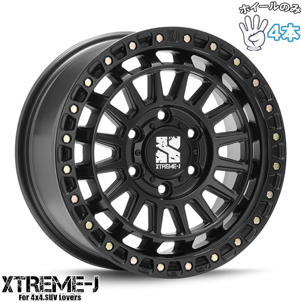 ランクル250/300 LX GX17インチ アルミホイール 6穴139.7 | MLJ エクストリームJ XJ08 サテンブラック 8J 4本セット 正規品