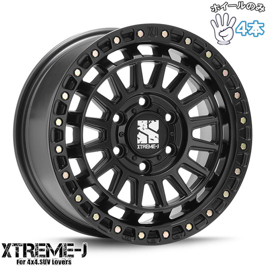 ランクル250/300 LX GX18インチ アルミホイール 6穴139.7 | MLJ エクストリームJ XJ08 サテンブラック 8J 4本セット 正規品