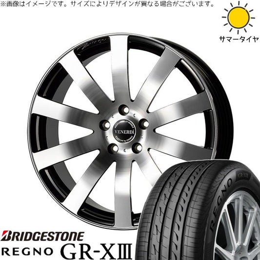 ブリヂストン レグノ GR-X3 RV 245/45R19 ＋ ヴェネルディ ツィンガー ミラーカット/ブラックメタリック 19インチ 8J +38 5H114.3P サマー・ホイール4本セット。1枚目。
