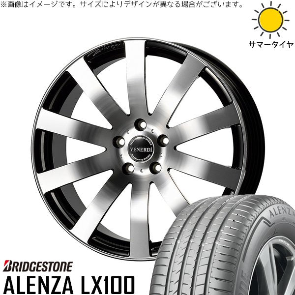 ブリヂストン アレンザ LX100 235/60R18 ＋ ヴェネルディ ツィンガー ミラーカット/ブラックメタリック 18インチ 7.5J +38 5H114.3P サマー・ホイール4本セット。1枚目。